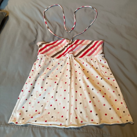 Roxy, Striped and Polka Dot Halter Top, Size S - Picture 9 of 12